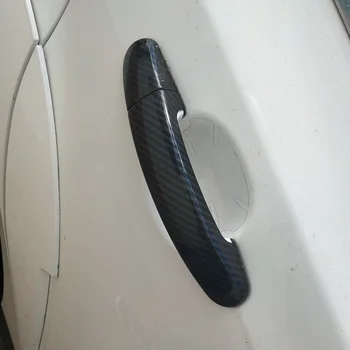 Włókna węglowego szablon samochodu zewnętrzna klamka miski pokrywa zestaw do Ford Focus 4-drzwiowy 2012 2013 2016 2017 casting wykończenie