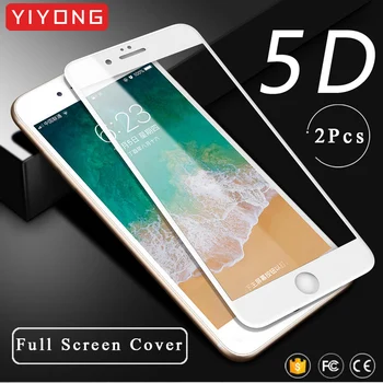 YIYONG hartowanego szkła dla iPhone 6 6s 7 8 Plus pełne pokrycie dla iPhone SE 2020 5D ochraniacz ekranu dla iPhone x s xr xs Max Glass