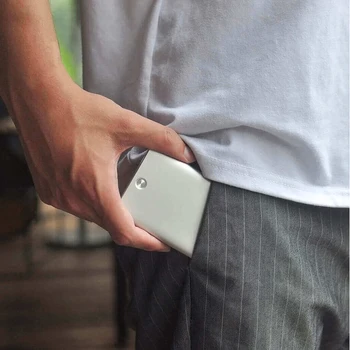 Youpin MIIIW Card Case stal nierdzewna srebrny aluminium uchwyt karty kredytowej kobiety mężczyźni ID Card Box Case przewodnik portfel