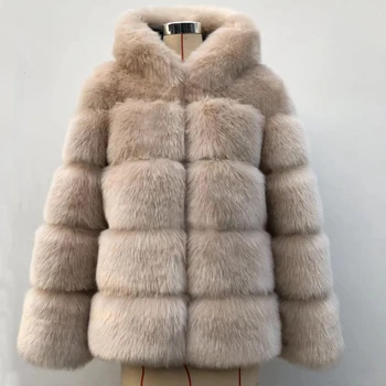 ZADORIN 2020 zimowy gruby ciepły płaszcz ze sztucznego futra Kobiet plus rozmiar z kapturem i długim rękawem kurtka ze sztucznego futra luksusowe zimowe futrzane płaszcze bontjas