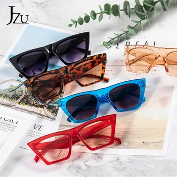 Zaawansowane kwadratowe okulary damskie przezroczyste soczewki różnokolorowym leopard print projektant luksusowy chiński męski/żeński kocie oko