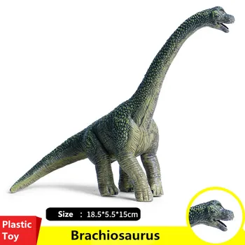 Zielony Brachiosaurus model średni dinozaur ręcznie zwierząt rysunek kolekcja dziecięca plastikowa zabawka prezent park piękne dekoracje