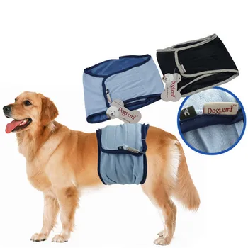 Zmywalny męskie pieluchy dla psów higieniczne spodenki dla psów małych, dużych zwierząt majtki dla psów spodnie ochronne spodnie czarny niebieski XS do XL