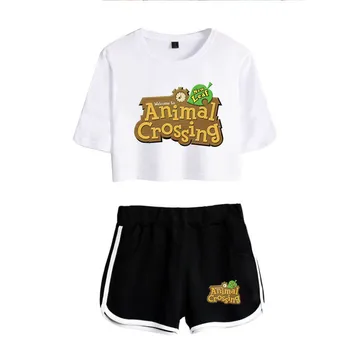 Zwierzę koszula spodenki letnia koszulka Dziewczyna sportowy krzyż cosplay kostium topy, szorty, kostiumy dresy, odzież