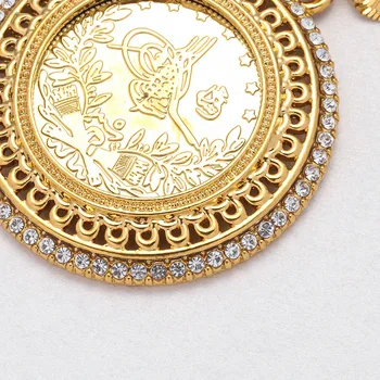 Złoto i Kryształ Bóg wisiorek i naszyjnik dla kobiet Bliski Wschód Islam muzułmanie nowe biżuteria Arabskie prezenty Bliski Wschód biżuteria