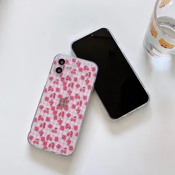 Ładny kwiat moda flower case do telefonu iPhone 11 12 Pro Max XR XS X 7 8 Plus SE 2020 12Mini miękki TPU przezroczysty pokrowiec Fundas